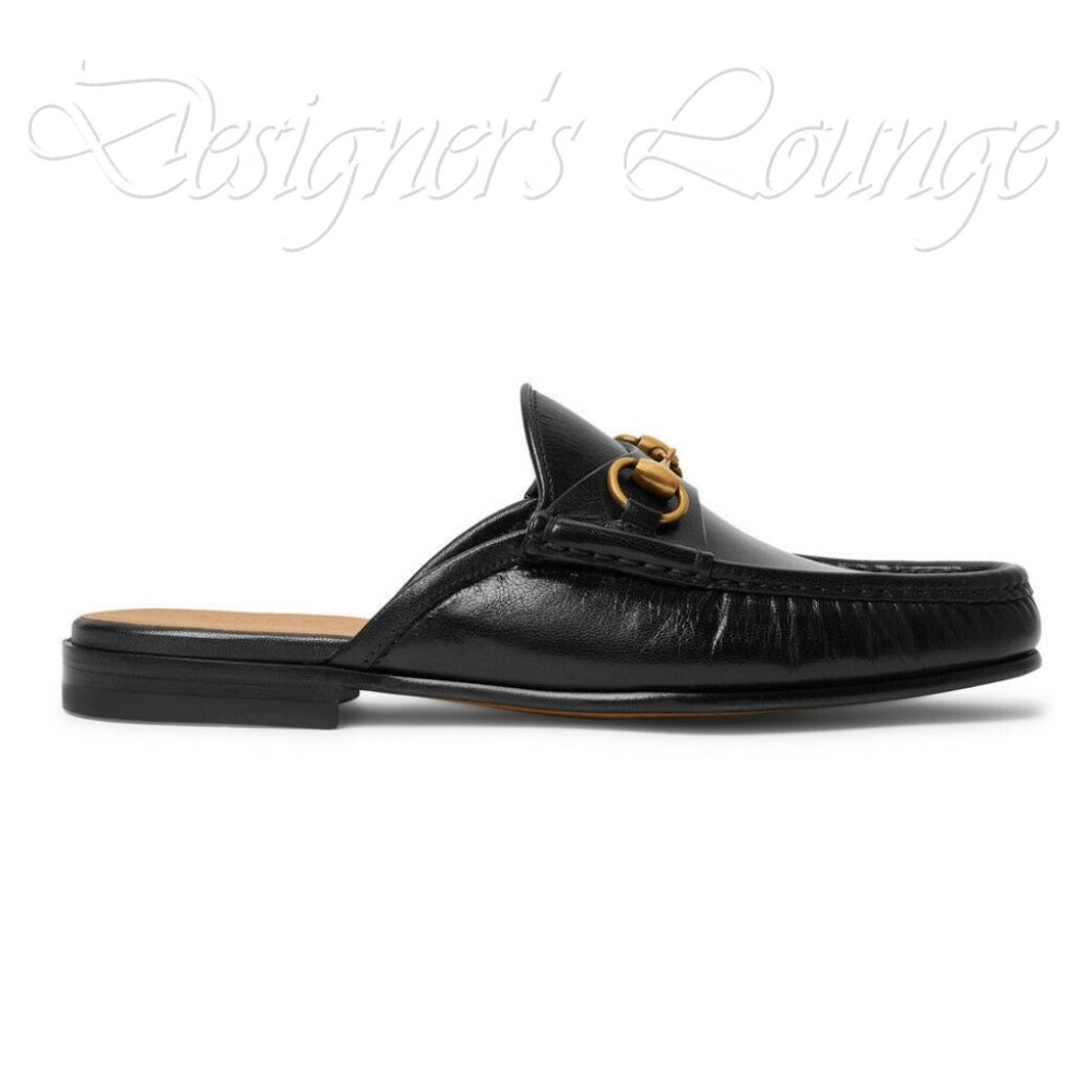 ⚡️SOLD! NEW GUCCI Quentin Horsebit Black Leather Loafers 11.5 G / US 12 Mules - Picture 3 of 9